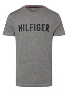 Tommy Hilfiger - Męska koszulka od piżamy, szary - Piżamy męskie - miniaturka - grafika 1