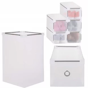 Organizer na buty 28x18x18 cm zestaw 5 szt. pudełka z otwieraną klapą - Pokrowce na ubrania - miniaturka - grafika 1