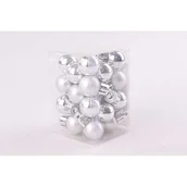 Bombki - Bombki plastikowe 2 cm srebrne 24 szt. - miniaturka - grafika 1