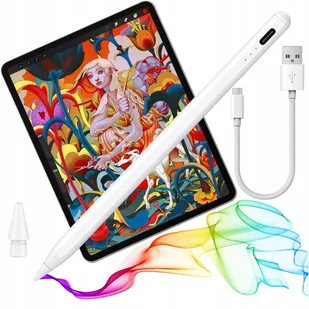 Rysik Do Tableta Do Apple iPad Precyzyjny Aktywny Biały Zestaw Kabel USB-C - Akcesoria do tabletów i e-booków - miniaturka - grafika 1