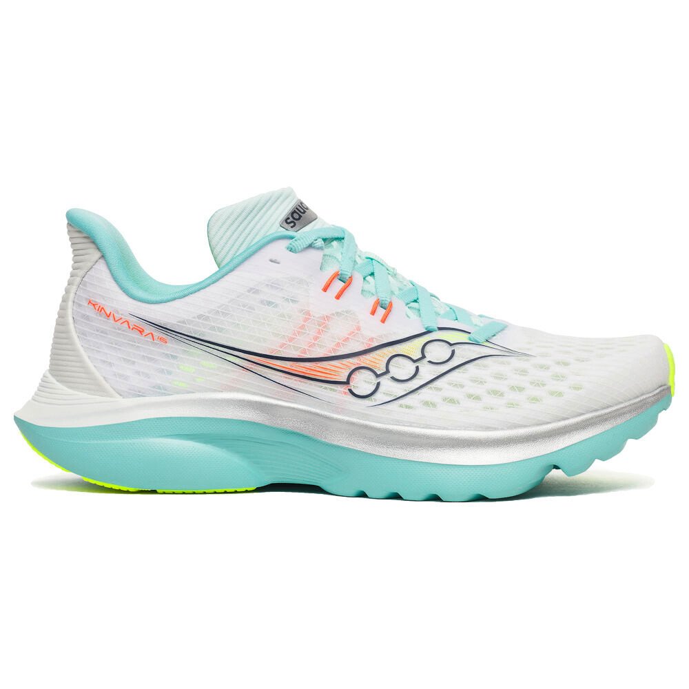Damskie buty do biegania Saucony Kinvara 16 White/Aqua UK 5,5