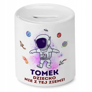 Skarbonka 330 ml Dla Tomka Syna Dziecka Prezent z Nadrukiem ze Zdjęciem + Opakowanie na prezent (wzór 01) - Skarbonki - miniaturka - grafika 1