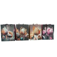 Opakowania i torebki na prezenty - Wydawnictwo Diecezjalne i Drukarnia w Sandomierzu Torba prezentowa M kwiaty MIX - miniaturka - grafika 1