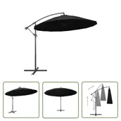 Parasole ogrodowe - The Living Store Parasol ogrodowy - wiszący - czarny - 3 m - słupek aluminiowy - Parasol - miniaturka - grafika 1