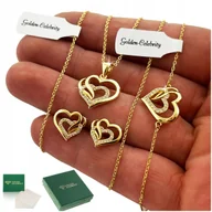 Biżuteria dla dzieci - Naszyjnik Serce Kolczyki Bransoletka Na Roczek 925 - miniaturka - grafika 1