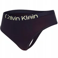 Majtki damskie - CALVIN KLEIN STRINGI DAMSKIE MAJTKI MODERN THONG CZARNE r.S - miniaturka - grafika 1