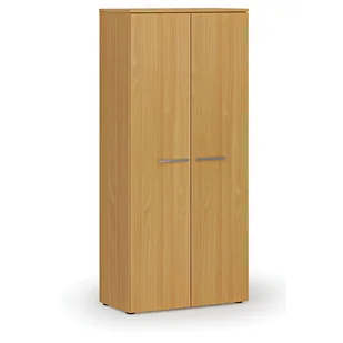 Szafa ubraniowa z wysuwem PRIMO WOOD, 1781 x 800 x 420 mm, buk - Szafy biurowe - miniaturka - grafika 1