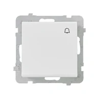 Wyłączniki światła i elektryczne - Ospel Sonata biały łącznik dzwonkowy ŁP-6R/m/00 ŁP-6R/m/00 - miniaturka - grafika 1