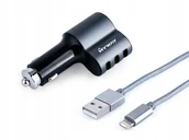 Ładowarki samochodowe - ŁADOWARKA SAMOCHODOWA MYWAY USB +KABEL 12/24V 5.1A - miniaturka - grafika 1