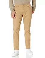 Spodnie męskie - Amazon Essentials 30W / 34L elastyczne spodnie diagonalne z 5 kieszeniami, sportowe spodnie męskie i ciemne khaki - miniaturka - grafika 1