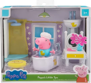 Zestaw Świnka Peppa w kąpieli, łazienka światełko Led - Figurki dla dzieci - miniaturka - grafika 1