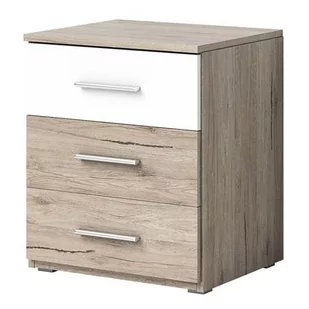 Szafka Nocna Beta 22 3S San Remo / Biały - Szafki nocne - miniaturka - grafika 1