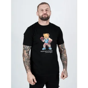 Środowisko Miejskie T-shirt Koszulka Boxing Bear Black - Koszulki sportowe męskie - miniaturka - grafika 1