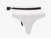 Majtki damskie - Lacoste majtki damskie Stringi 3pak wielokolorowe rozmiar L - miniaturka - grafika 1