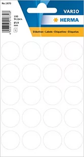 Herma wielofunkcyjne etykiety okrągłe, papier o średnicy 8 mm (opakowanie 540) 19 mm rund papier, 100 sztuk, biały/matowy - Etykiety do drukarek - miniaturka - grafika 1