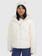 Kurtki i płaszcze dla dziewczynek - 4F Kurtka puchowa z wypełnieniem syntetycznym dziewczęca - biała 122 (6-7 lat) - miniaturka - grafika 1