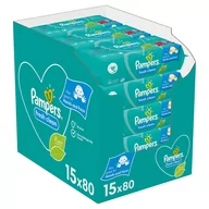 Chusteczki nawilżane - PAMPERS chusteczki czyszczące dla dzieci Fresh Clean Baby 15 opakowań = 1200 chusteczek czyszczących - miniaturka - grafika 1