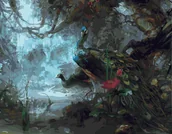 Malowanie po numerach - Hobby-maniak.pl Malowanie po numerach - Dzikie pawie 30x40cm - miniaturka - grafika 1