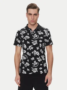 KARL LAGERFELD Polo A2M46036 Czarny Regular Fit - Koszulki męskie - miniaturka - grafika 1