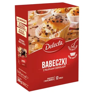 Delecta Babeczki nadziane płatkami czekolady - Dodatki do ciast w proszku - miniaturka - grafika 1