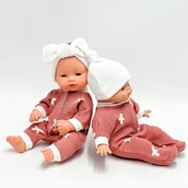 Domki dla lalek - Kombinezon Różowy W Szpaki Dla Miniland 32 Cm I Minikane 28 Cm Bez Stópek - miniaturka - grafika 1