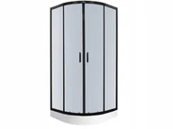 Kabiny prysznicowe - Kabina prysznicowa Tiara 90x90 półokrągła z brodzikiem - miniaturka - grafika 1