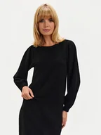 Bluzy damskie - Błyszcząca czarna bluza - miniaturka - grafika 1