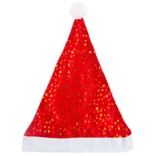 Dodatki do strojów karnawałowych - CZAPKA MIKOŁAJA w GWIAZDKI MIKOŁAJKOWA Z POMPONEM GWIAZDKA na ŚWIĘTA STRÓJ - miniaturka - grafika 1