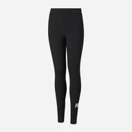 Spodnie i spodenki dla dziewczynek - Młodzieżowe legginsy sportowe dla dziewczynki Puma Ess Logo Leggings G 587035-01 140 cm Czarne (4063697162303) - miniaturka - grafika 1