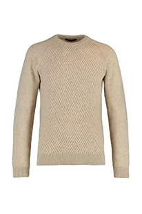 Trendyol Męska bluza z okrągłym dekoltem, gładka, wąska bluza, beżowa, M, BEŻOWY, M - Bluzy męskie - miniaturka - grafika 1