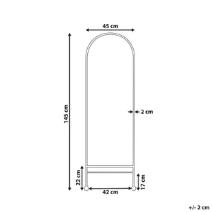 Metalowe lustro ścienne 45 x 145 cm czarne JARNAGES Lumarko! - Lustra - miniaturka - grafika 6