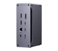 Huby USB - UGREEN U710 2x Thunderbolt 4 DisplayPort 8K 30Hz 4x USB USB-C RJ45 SD/TF AUX PD 90W Szary - miniaturka - grafika 1
