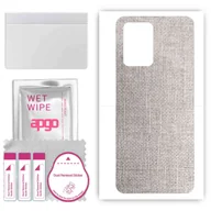 Szkła hartowane na telefon - Folia naklejka skórka strukturalna na TYŁ do Xiaomi Redmi K50i 5G -  Tkanina Denim Szary - apgo SKINS - miniaturka - grafika 1