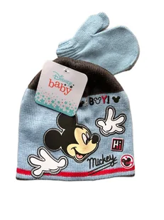 Komplet czapka rękawiczki Disney Myszka Mickey zimowa jesienna dla chłopca - Czapki i chusty sportowe męskie - miniaturka - grafika 1