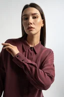 Bluzki damskie - Koszula Avila bordowa - miniaturka - grafika 1