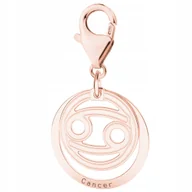 Bransoletki - Zawieszka Pozłacana ze Znakiem Zodiaku Raka Znak Zodiaku Rak SREBRO 925 - miniaturka - grafika 1