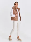 Kamizelki damskie - Kamizelka damska beżowa - SKA2808BE kamizelka - TOP SECRET - Odzieżowy sklep internetowy TOP SECRET - miniaturka - grafika 1