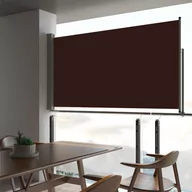 Markizy - vidaXL Wysuwana markiza boczna na taras, 160 x 300 cm, brązowa vidaXL - miniaturka - grafika 1
