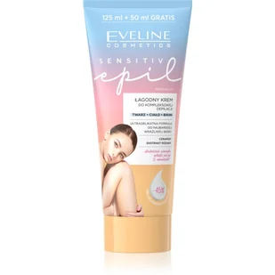 Eveline Cosmetics Sensitive Epil łagodny krem do kompleksowej depilacji 175ml - Depilacja - miniaturka - grafika 1