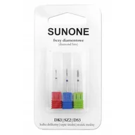 Frezarki do paznokci - SunOne Zestaw frezów diamentowych DK1 SZ2 DS3 3szt - miniaturka - grafika 1