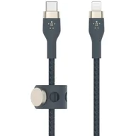 Kable USB - Belkin Kabel USB Typ-C Lightning Braided Silicone 2m Niebieski - miniaturka - grafika 1