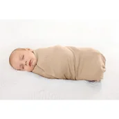 Otulacze - BabyMatex Kocyk dziecięcy 80x120 Muslin otulacz beżowy - miniaturka - grafika 1