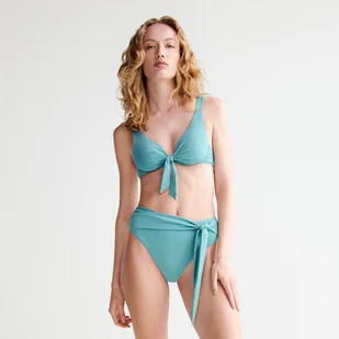 Reserved - Dół bikini z wysokim stanem - Turkusowy - Stroje kąpielowe - miniaturka - grafika 1