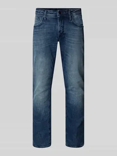 Jeansy o kroju comfort tapered fit z 5 kieszeniami - Spodnie męskie - miniaturka - grafika 1