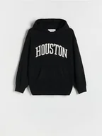 Bluzy dla chłopców - Reserved - Sweter z kapturem - czarny - miniaturka - grafika 1