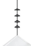 Półki łazienkowe - Metalowa półka pod prysznic z regulowaną wysokością, czarna, Allstar - miniaturka - grafika 1