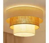 Lampy sufitowe - Brilagi-Plafon DENVER LUNETA 1xE27/15W/230V pr.45 beżowy/brązowy/kremowy - miniaturka - grafika 1