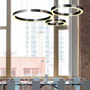 step into design Lampa wisząca CIRCLE 40+60+60 LED NIKIEL NA 1 PODSUFITCE Step Into Design ST-8848-40+60+60 nickel - Lampy sufitowe - miniaturka - grafika 1