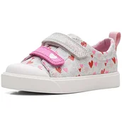 Buty dla dziewczynek - Clarks Dziewczęce sneakersy City Bright T, bawełna, 21 EU - miniaturka - grafika 1