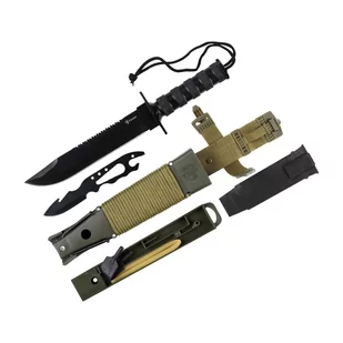 Nóż taktyczny rambo zestaw survivalowy 35,5 cm + rzutka - Noże - miniaturka - grafika 5